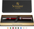 Scriveiner Deep Crimson Red Fountain Pen, Luxury Pen with Chrome Finish, Schmidt Nib (Medium), Best Gift Set for Men &