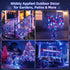46FT 120LED 8 4th Solar Red White Blue String Lights Patriotic Light with Modes Waterproof Solar Powered Outdoor Lights