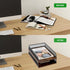 Set of 2 Vintage Black Wood & Metal Letter Tray, Desk Organizers Paper Tray, Office File Organizer
