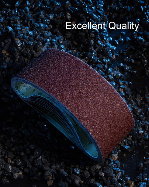 S SATC 3x18 Sanding Belts, 20PCS Belt Sander Paper Aluminum Oxide for Wood Metal Paint Sanding