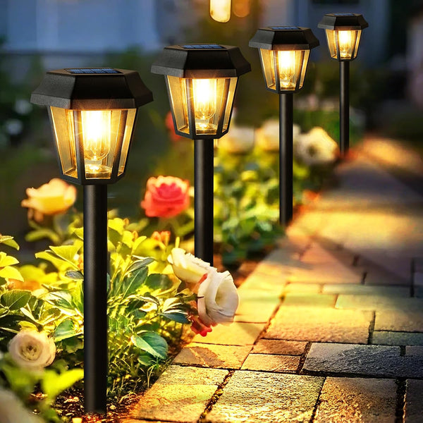 Solar Pathway Lights Outdoor 8 Pack Solar Lights Outdoor Waterproof with 3000K