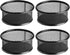 Paper Clip Holder, Paperclip Holders for Desk, Mesh Paper Clip Holder for Desk Binder Wire Mesh Bowls, Paper Clip Dispenser Organizer for Holding Small Parts Office Accessories Black 4 Pack