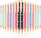 Jutom 16 Pcs Fancy Glitter Ballpoint Pens, Cute Sparkly Metal Retractable Writing Pen, Black Ink, 1.0 mm