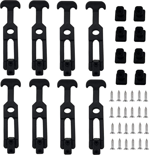 Creatyi 8 PCS 8'' Rubber Flexible T-Handle Draw Latches for Tool Box and Engineering Machines