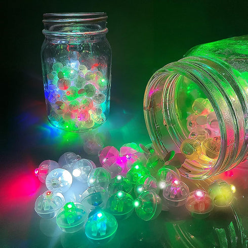 100pcs Aogist Mutilcolor Balloon Lights, Long Standby Time Waterproof Mini Ball Light, Round LED Flash Lamp for Paper
