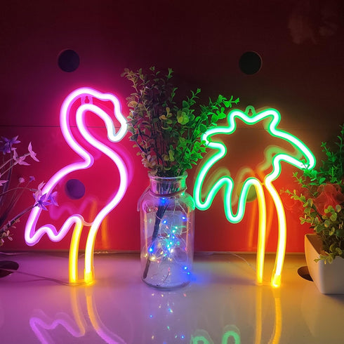 3-AA JYWJ Neon Light,USB or Battery Powered Neon Signs,LED Desktop Wall Decoration,Various Parties,Decoration