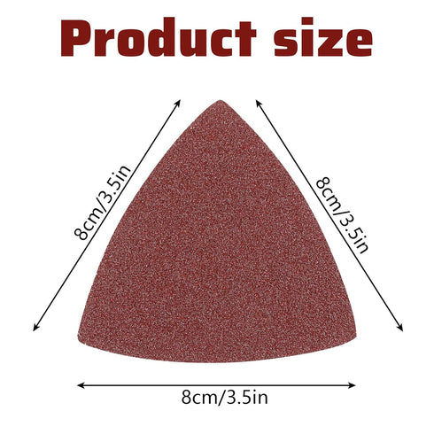 55Pcs Oscillating Tool Sanding Pad Triangle Sanding Pads Set 60/80/100/120/240 Multitool Sandpaper, Grit Fit for Finishing Wood Sanding Plaster