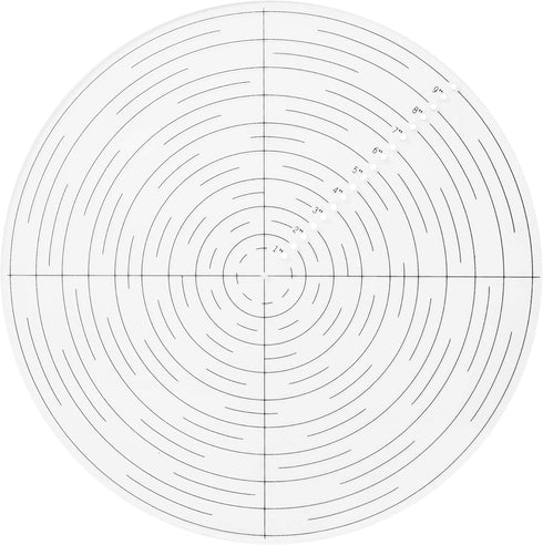Fulton 10" Round Center Finder Compass - Clear Acrylic for Drawing Circles