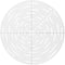 Fulton 10" Round Center Finder Compass - Clear Acrylic for Drawing Circles