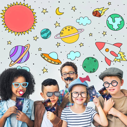 Tinlade 24 Pieces Outer Space Galaxy Mini Notepads, Small Spiral Notepads, Solar System Theme, Classroom Reward Supply