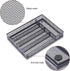 WuGeShop Office Desk Drawer Organizer, 5 Compartments Mesh Tray for Storage of Art Supplies, Stationery, Black
