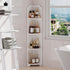 4-Tier VECELO Bathroom Shelves for Narrow Space, Modern Corner Shelf Stand,Small Storage Organizer for Bathroom,Toilet