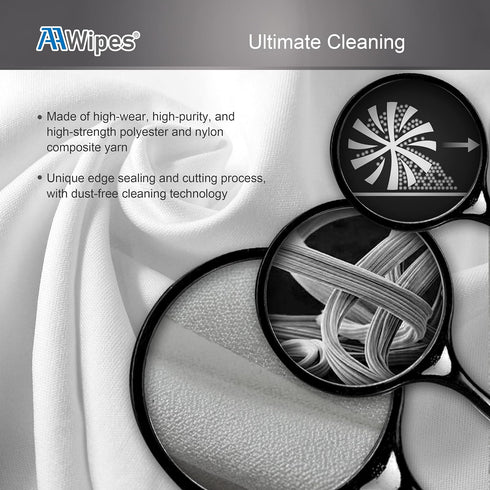 6"x6" (100 Counts/Bag, 144F) 100 (MFR14006) AAwipes Cleanroom Irregular Woven Linen Microfiber Wipes Knitted Superfine