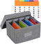 Qozary Index Card Holder 4x6 - Index Card Box With Dividers, Index