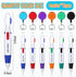 Geosar 24 Pcs Retractable Shuttle Pens 4 in 1 Carabiner Shuttle Pens Nurse Pens for Badge with Keychain Clip Holder Multicolor Ballpoint Pens for Nurses Office School Supplies Students Children Gift by Geosar