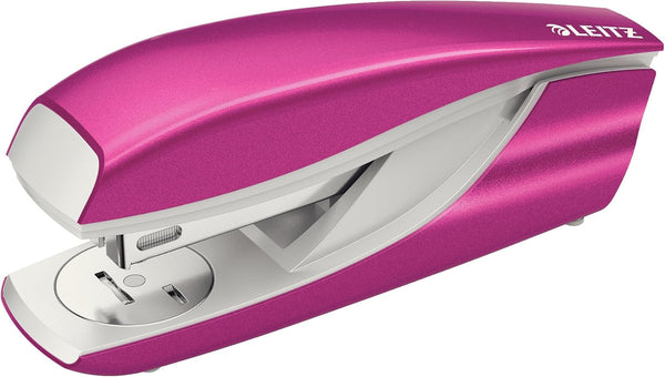 Leitz Stapler, 30 Sheet Capacity, Ergonomic Metal Body, Includes Staples, Metallic Pink, WOW Range, 55022023