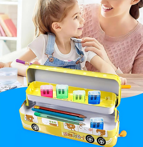 Generic 2PCS) Dual Hole Pencil Sharpener, Handheld Pencil Pharpener for Kids with Lid,Mini Compact Colored Pencil