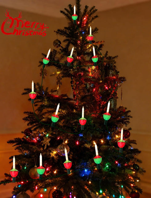 Hobbynors Set 7 7.5ft Vintage Christmas Bubble Lights - of Nostalgic Bubbling Lights on Green Wire, UL Certified Old