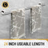 HITSLAM Chrome 25.7 Inch Towel Bar for Bathroom, SUS304 Stainless Steel Wall Mounted Towel Rack with Hardware