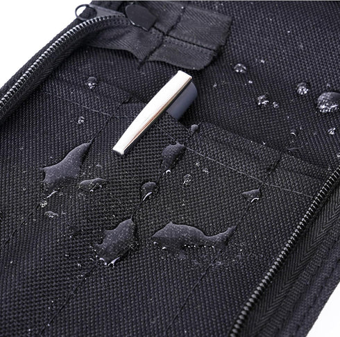 Waterproof Notepad Cover with Pen Holders, Tactical Cover for A6 Notepad and Hiking Journal Case - Black