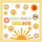 Retro Here Comes The Sun Bulletin Board Decorations, 84Pcs Groovy Hippie Boho Cutouts for Classroom