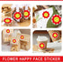 Yellow Face Stickers 2 Inch Red Flower Happy Face Sticker, 500 Round Happy Labels for Teacher Rewards