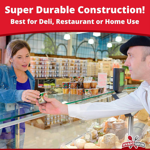5.5oz 100Pk. Leakproof BPA-Free Souffle Cups and Lids Stackable Portion Containers for Sampling, Salad Dressing