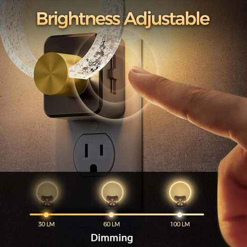 Dimmable DORESshop LED Night Light, Decorative Night Light Plug Into Wall with Dusk-to-Dawn Sensor, Nightlights