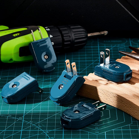 7 Piece Replacement Plug Extension Cord Plug - 2 Prong, 125V 15A Electric Plug for Small Appliances