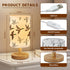 Imvertu Cozy Flying Mallard Duck Bedside Table Lamp for Bedroom with USB Port, Funny Kids Nightstand Lamp with Wood