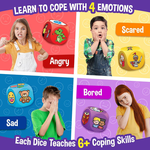 ThinkPsych 5+ Roll with It | CBT Coping Skills Kit | Emotional Regulation Tools for Kids | Anger Management & Social