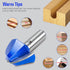 SMJXTOP 1-1/2" Set 1/2 Inch Cutting Diameter Cove Box Round Nose Router Bit Shank, Carbide Tipped Core Box Router Bit