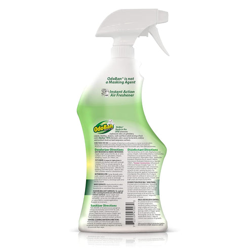OdoBan Ready-to-Use Disinfectant and Odor Eliminator, Cleaner and Fabric/Air Freshener, Set of 2