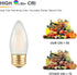 Frosted E26 LED Candle Light Bulbs, 25W Equivalent, 2W Dimmable, 2700K Soft Warm, 6 Count