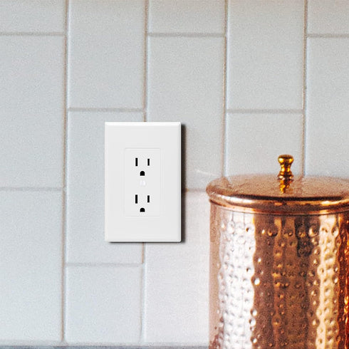 Taymac 2600W Masque Revive Polycarbonate White 1-Gang Cover for Electrical Outlet, Home Improvement Essentials