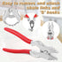 7 Inch Feekoon Chain Pliers, Fixture Link Pliers, Malleable Iron Chain Pincers, Opener Closer Remover Pincers, Light