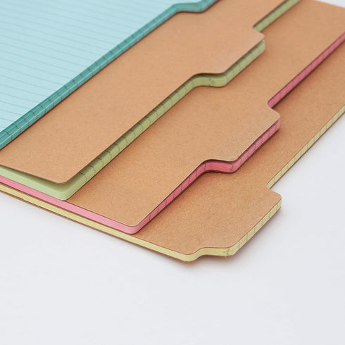 Suck UK A5 Tabbed Notebook: Study Notebook, Project Note Pad & Planner, Colored Paper with Tabs, Kraft