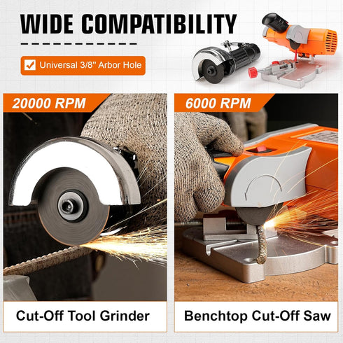 10 Pack 2 Inch Die Grinder Cut Off Wheels, Mini Metal Cutting Disc 2'' x 1/16'' x 3/8'' Arbor for Angle Grinder