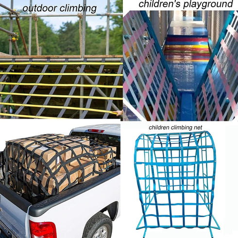 Pipi Zhu Hanging Lifting Cargo Net - Outdoor Play Climbing Rope Nets, Elastic Cargo Net Small, Lift Net for Industrial