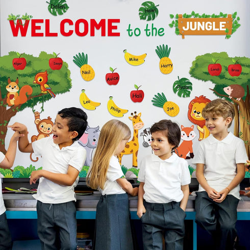 ZOIIWA Welcome to The Jungle Bulletin Board Set - Jungle Animals Classroom Decorations and Cutouts for Teachers