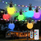 Outdoor String Lights 41ft 20 Dimmable Bulbs+80 LED Beads,RGB Patio Lights with