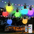 Outdoor String Lights 41ft 20 Dimmable Bulbs+80 LED Beads,RGB Patio Lights with