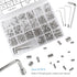 380Pcs 19 Sizes #4-40 to 3/8"-16 UNC Standard SAE Hex Socket Set Screws with 7pcs Hex Keys, Stainless Steel
