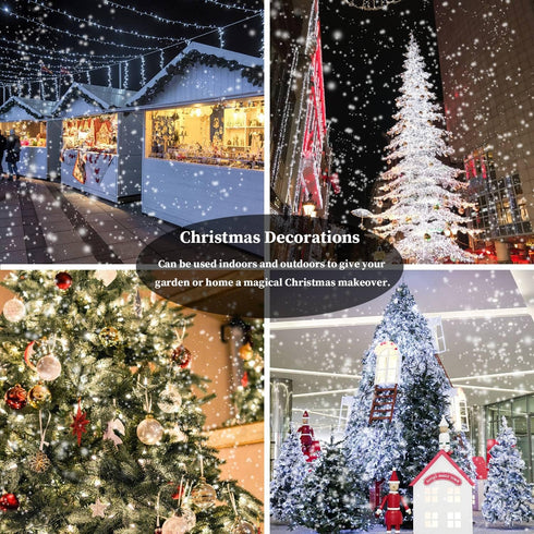 800LED 330FT 8 Outdoor Christmas String Lights, White Fairy Lights, Mode Plug in Waterproof Indoor Outdoor Decor Lights