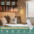 Dimmable Shenmoyl Vintage Battery Operated Wall Sconce, Rechargeable Battery Powered Wall Sconces with Remote Control