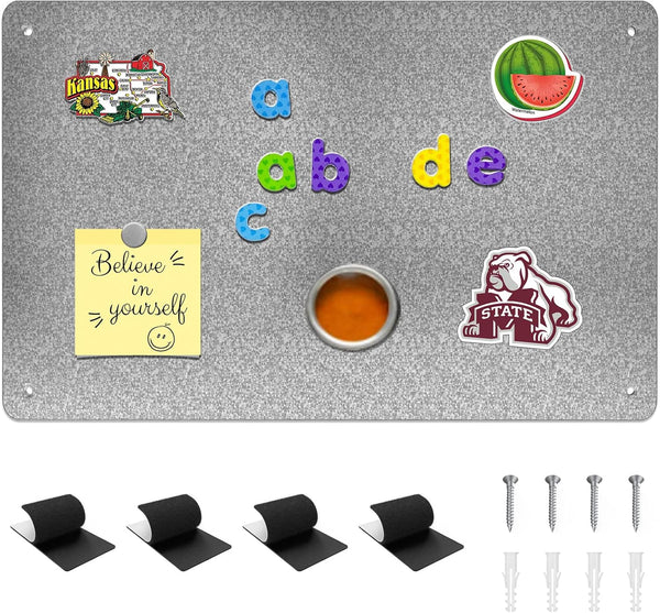 Magnetic Board 17.1" x 11.8" for Magnets and Bulletin Board, Suitable for Wall, Refrigerator, Cabinet, Easy Hanging