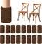 16 PCS Brown Furniture Leg Socks - Large Knitted Chair Leg Floor
