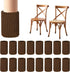 16 PCS Brown Furniture Leg Socks - Large Knitted Chair Leg Floor