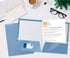 Better Office Products 2 Pocket Glossy Laminated Light Blue Paper Folders, Letter Size, Box of 25