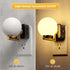 2 Pack, 3000K 0-100LM L LOHAS LED Night Lights Plug Into Wall Dusk to Dawn Sensor, Nightlight, Adjustable Brightness